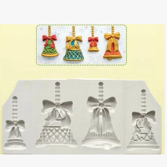 Christmas Bells silicon fondant mould