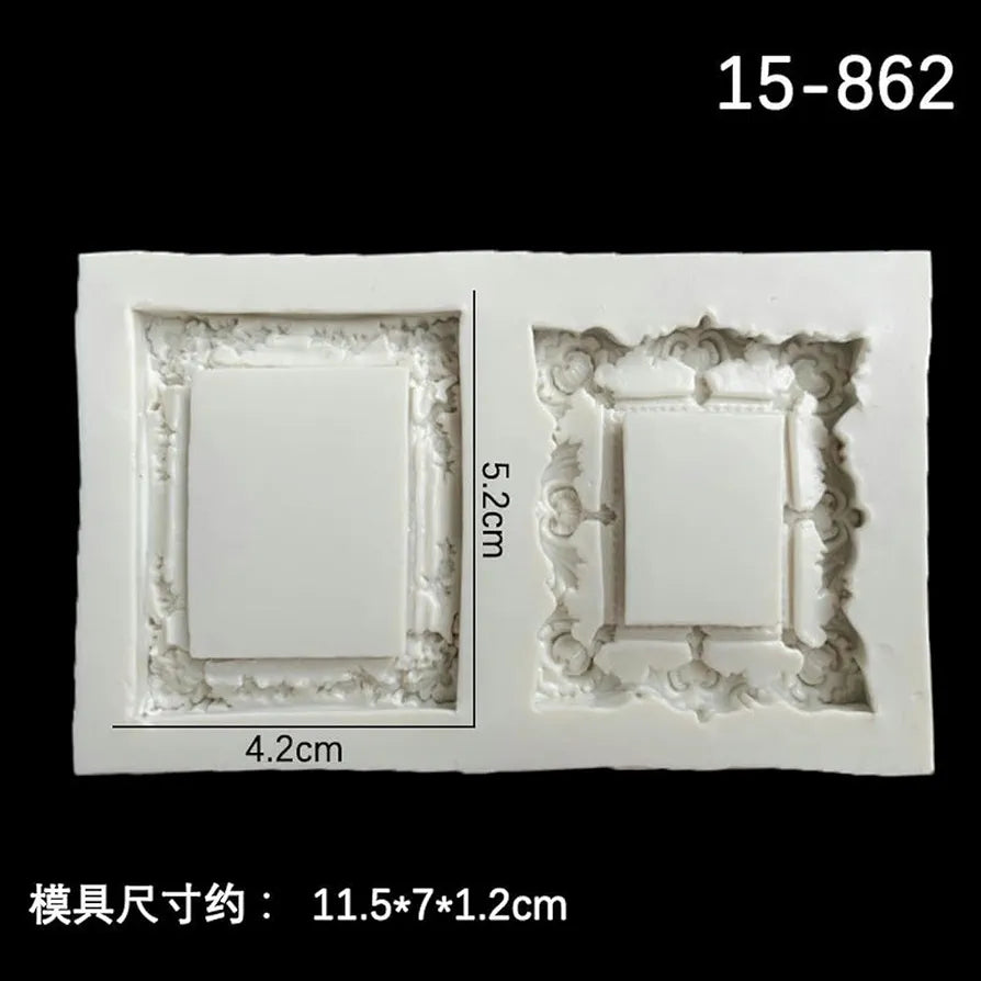 Silicon Mirror Frame Fondant Mould