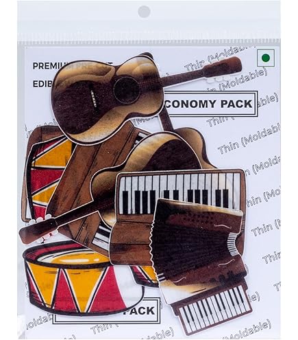 GUITAR THEME EDIBLE PRECUT
