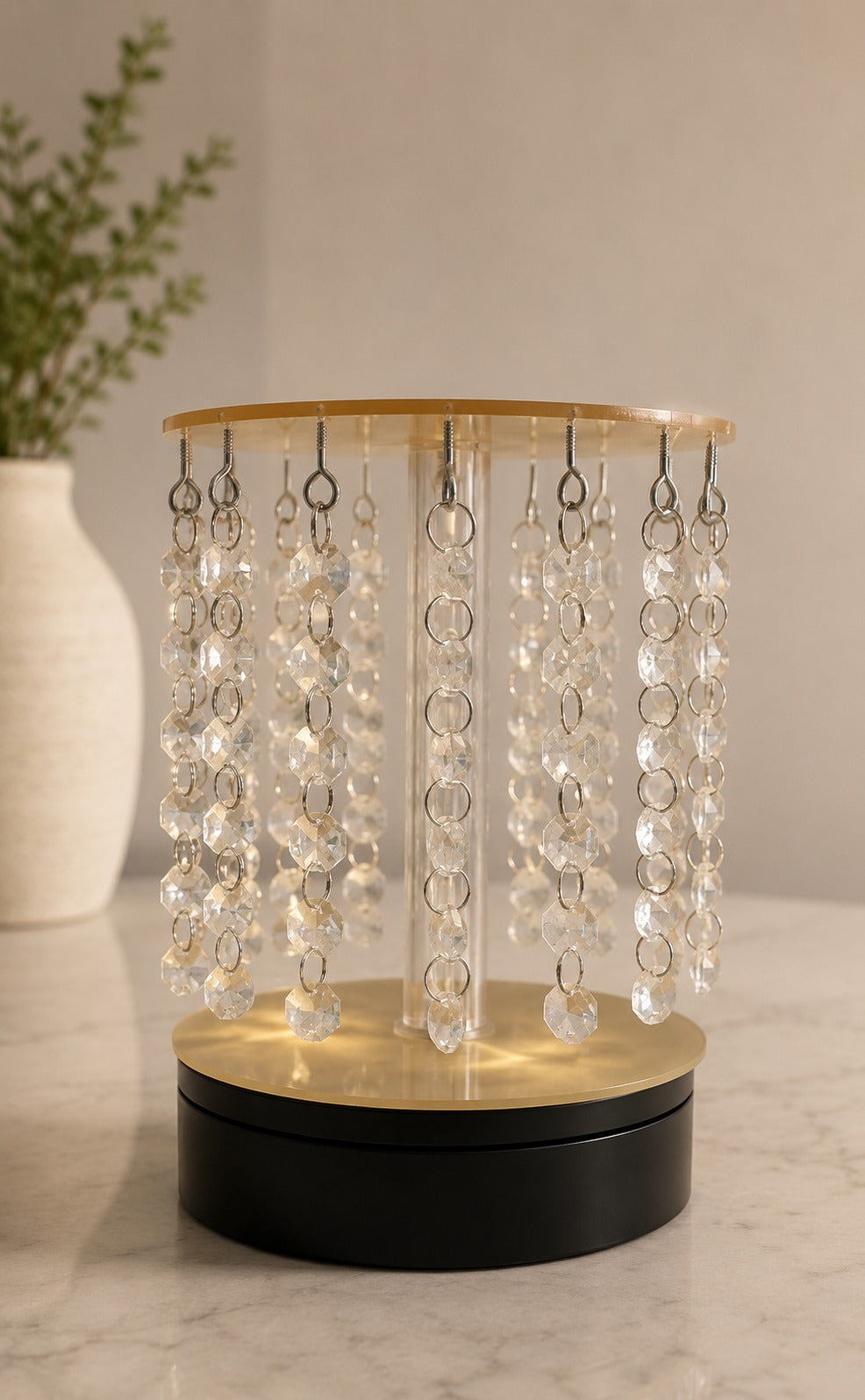 TRANSPARENT CRYSTAL JHOOMAR STAND