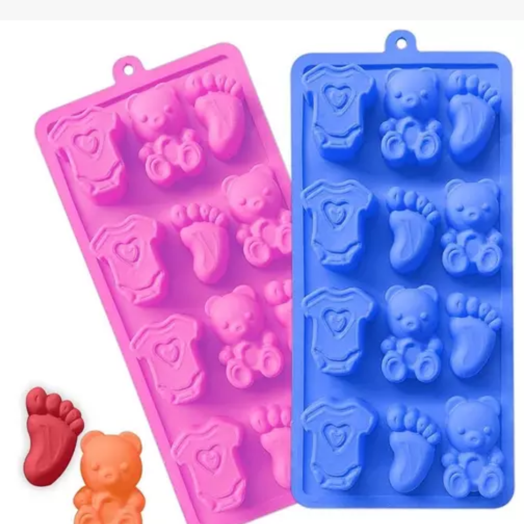 Silicon baby shower theme chocolate mould