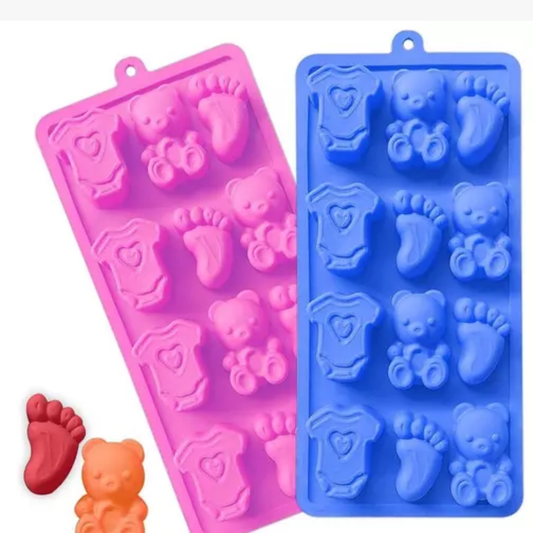 Silicon baby shower theme chocolate mould