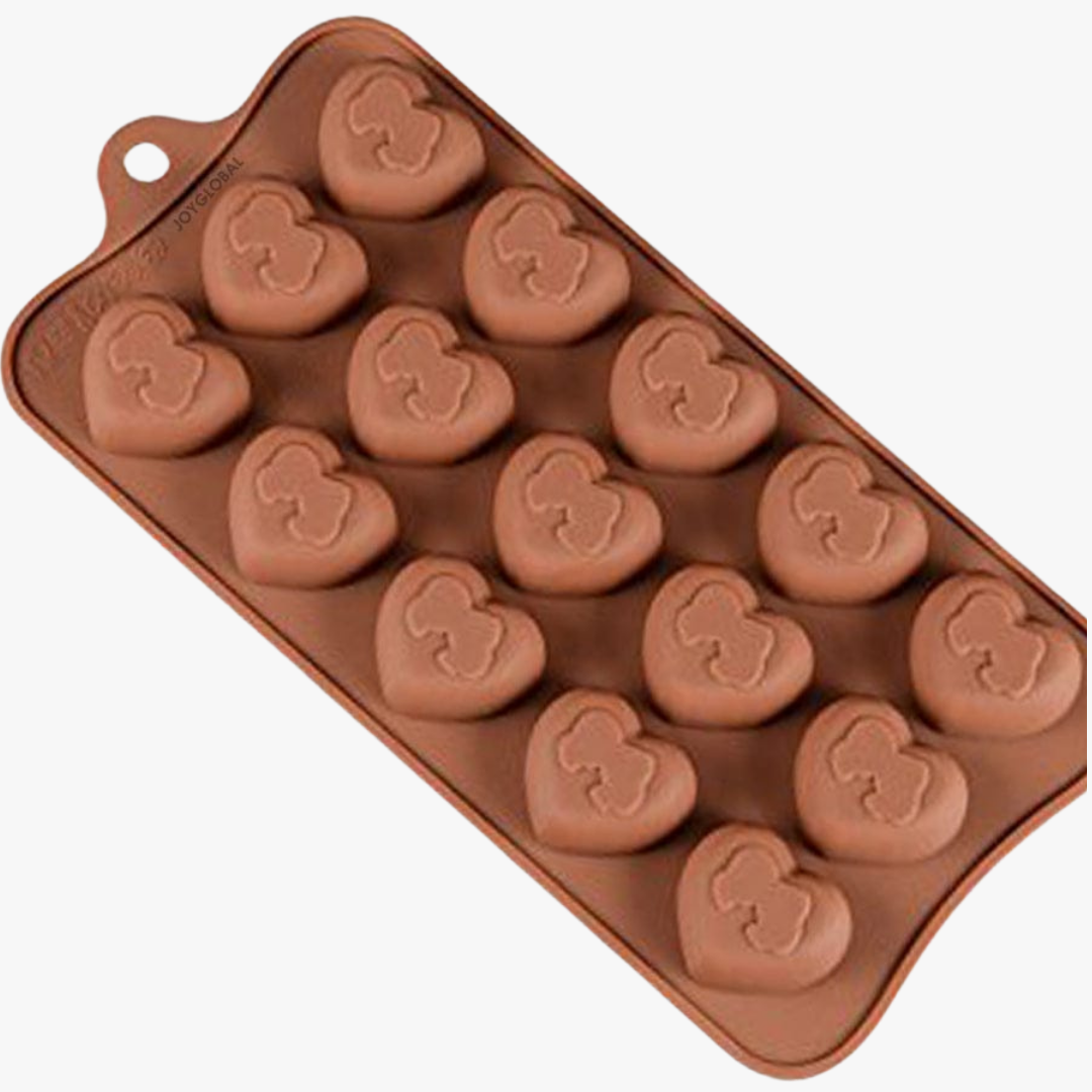 Silicon heart shape chocolate mould