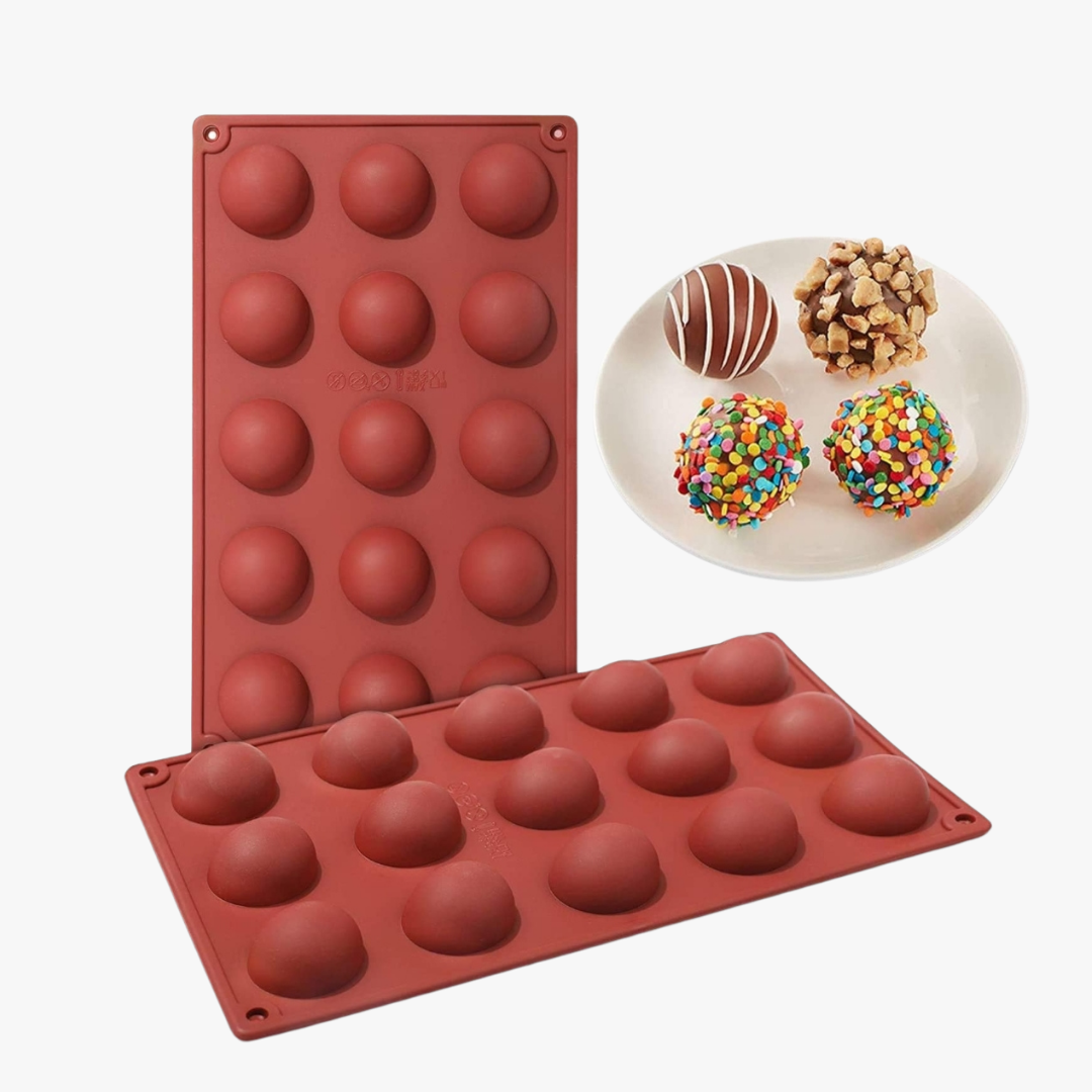 Silicon 15 in 1 semi sphere chocolate balls mould