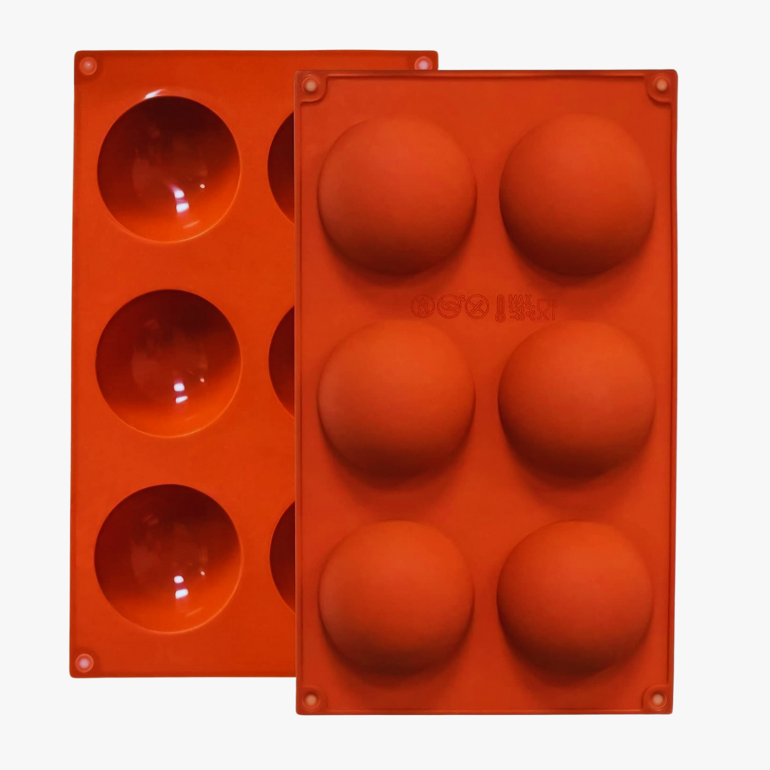 Silicon 6 in 1 semi sphere chocolate balls mould