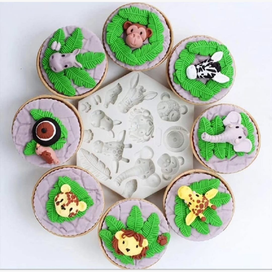 3D Forest Animals Silicone Fondant Cake Mould