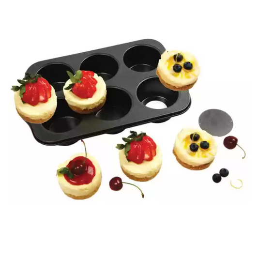 Non stick 6 in 1 muffin tray