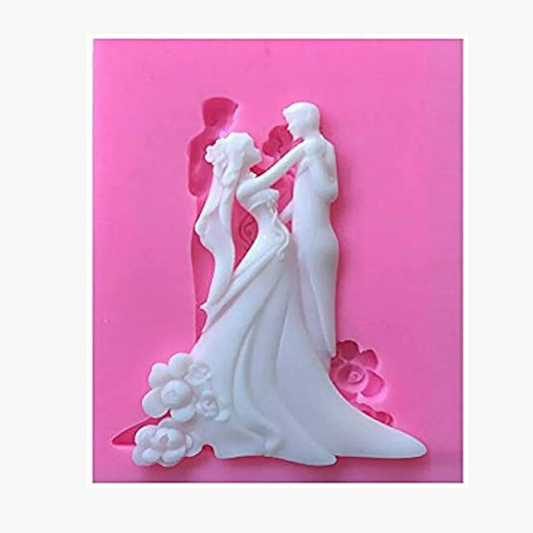 Couple Wedding Fondant Silicone Mold 