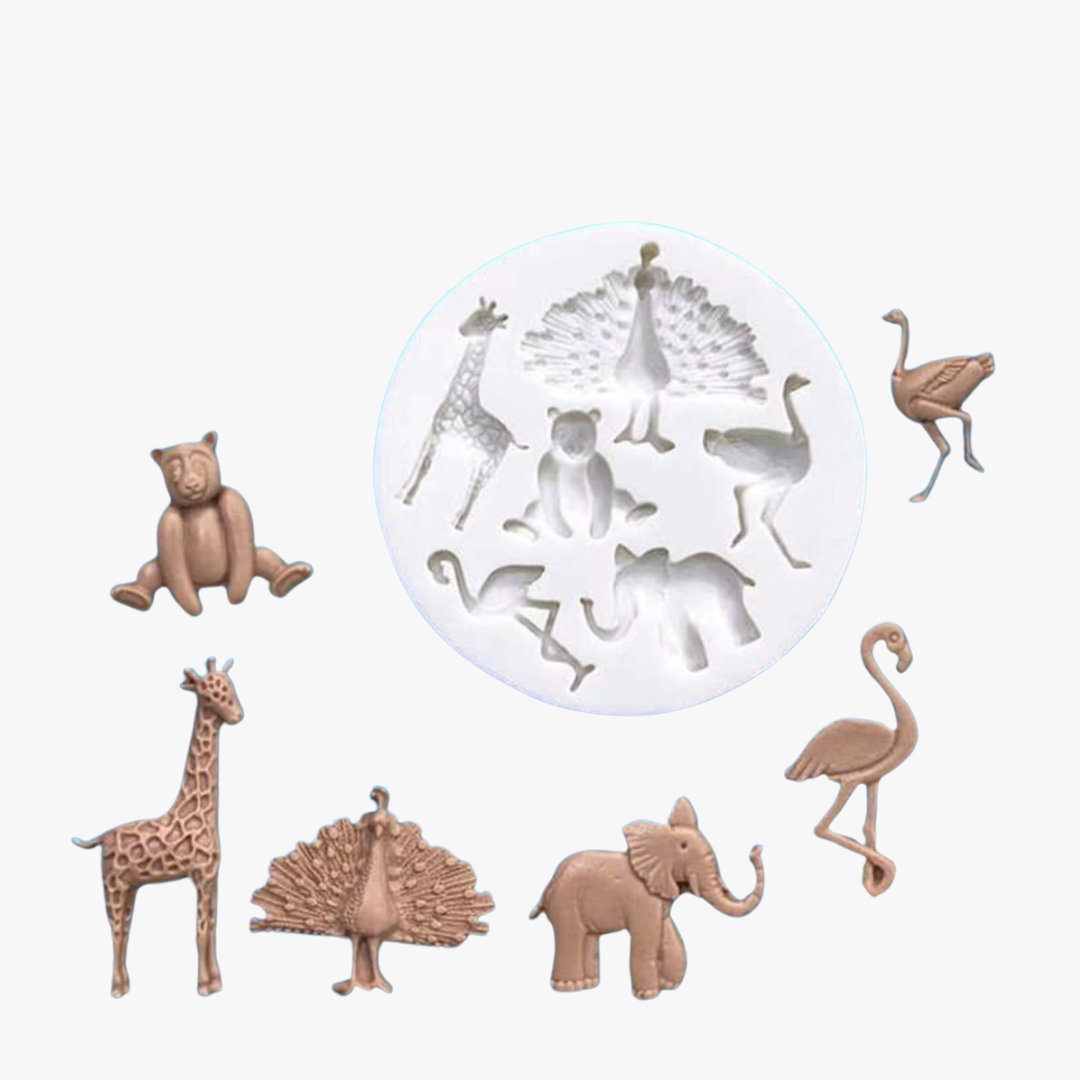 Forest Animals Silicone Fondant Cake Mould