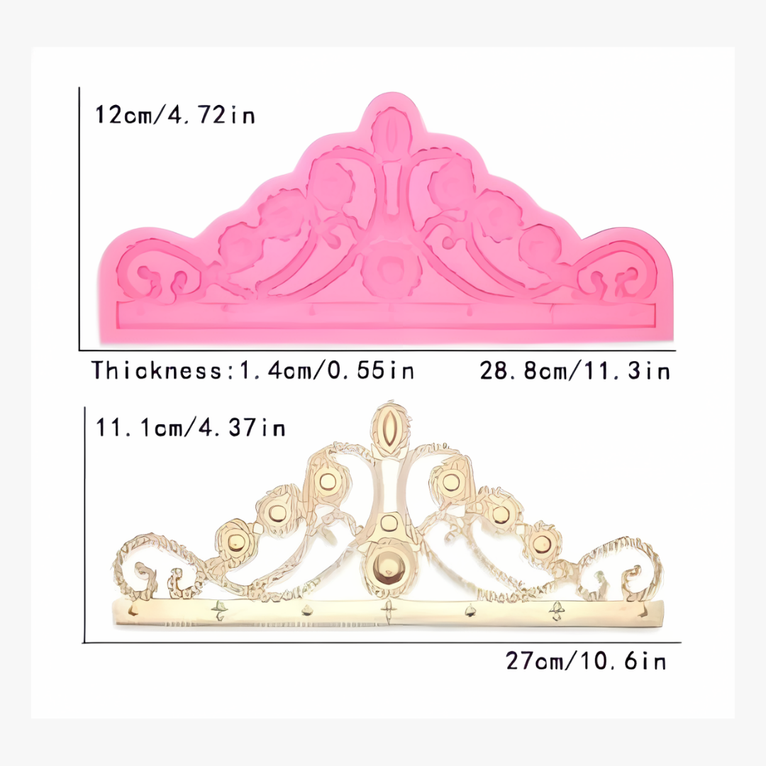 Large Crown Silicone Mould Royal Baby Prince Princess Fondant