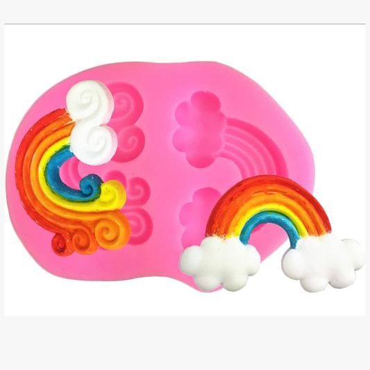 Rainbow Silicon fondant mould