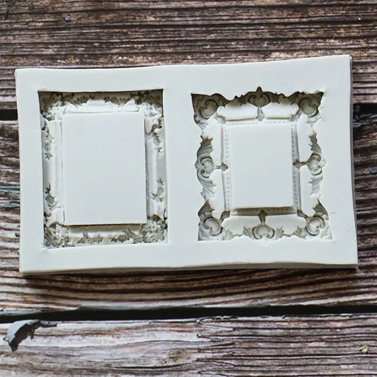 Silicon Mirror Frame Fondant Mould