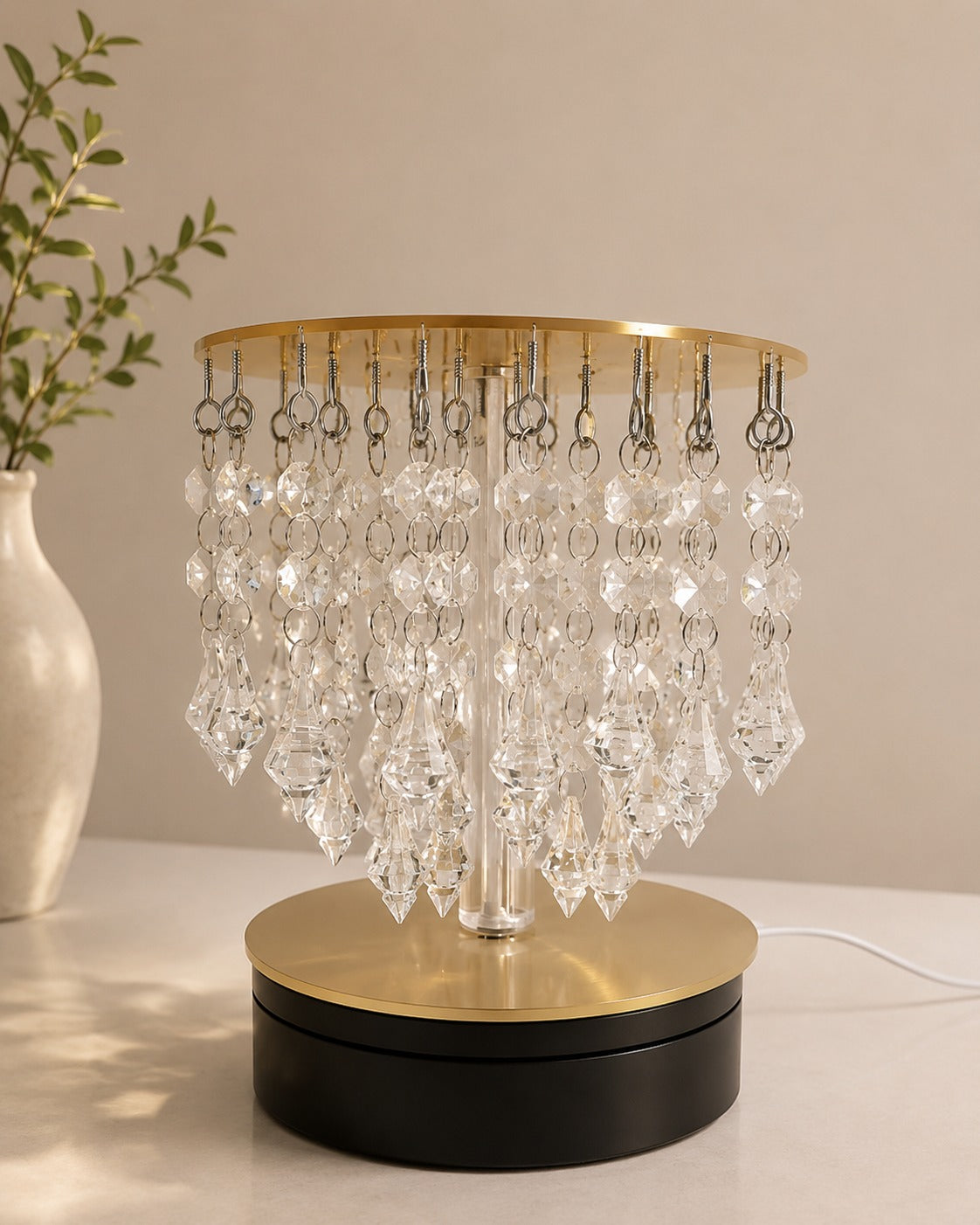 TRANSPARENT CRYSTAL JHOOMAR DIAMOND