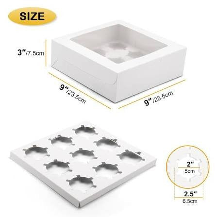 9 CUP CAKE BOX
