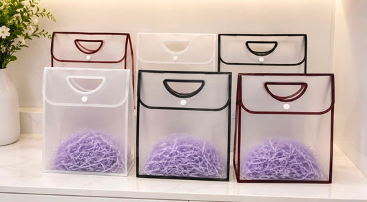 Transparent D Cut Pvc Flap Bag