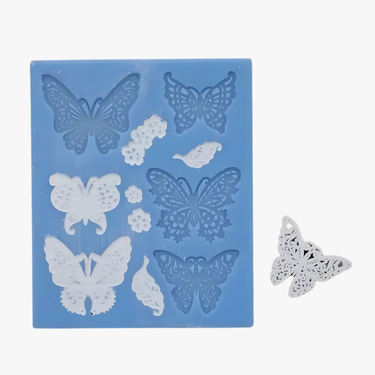 Butterfly leaf fondant mould