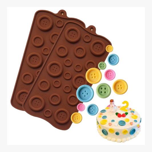 Silicon button shape chocolate mould