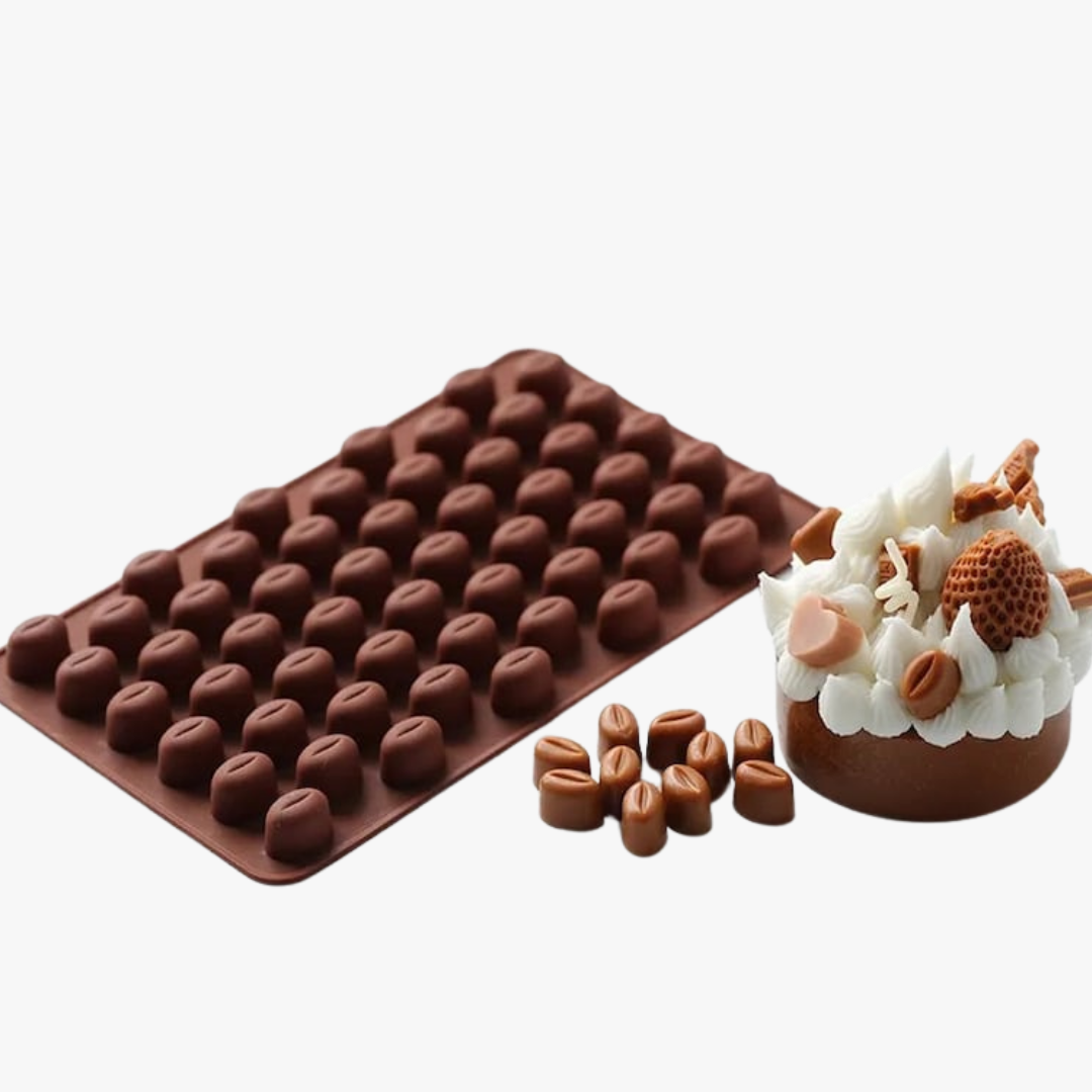 Silicon coffee beans shape chocolate mould