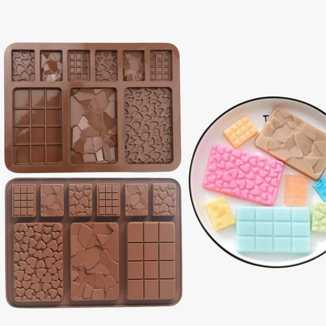 Silicon multibar shape chocolate mould