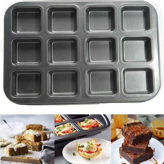 Non stick brownie tray 12 in 1