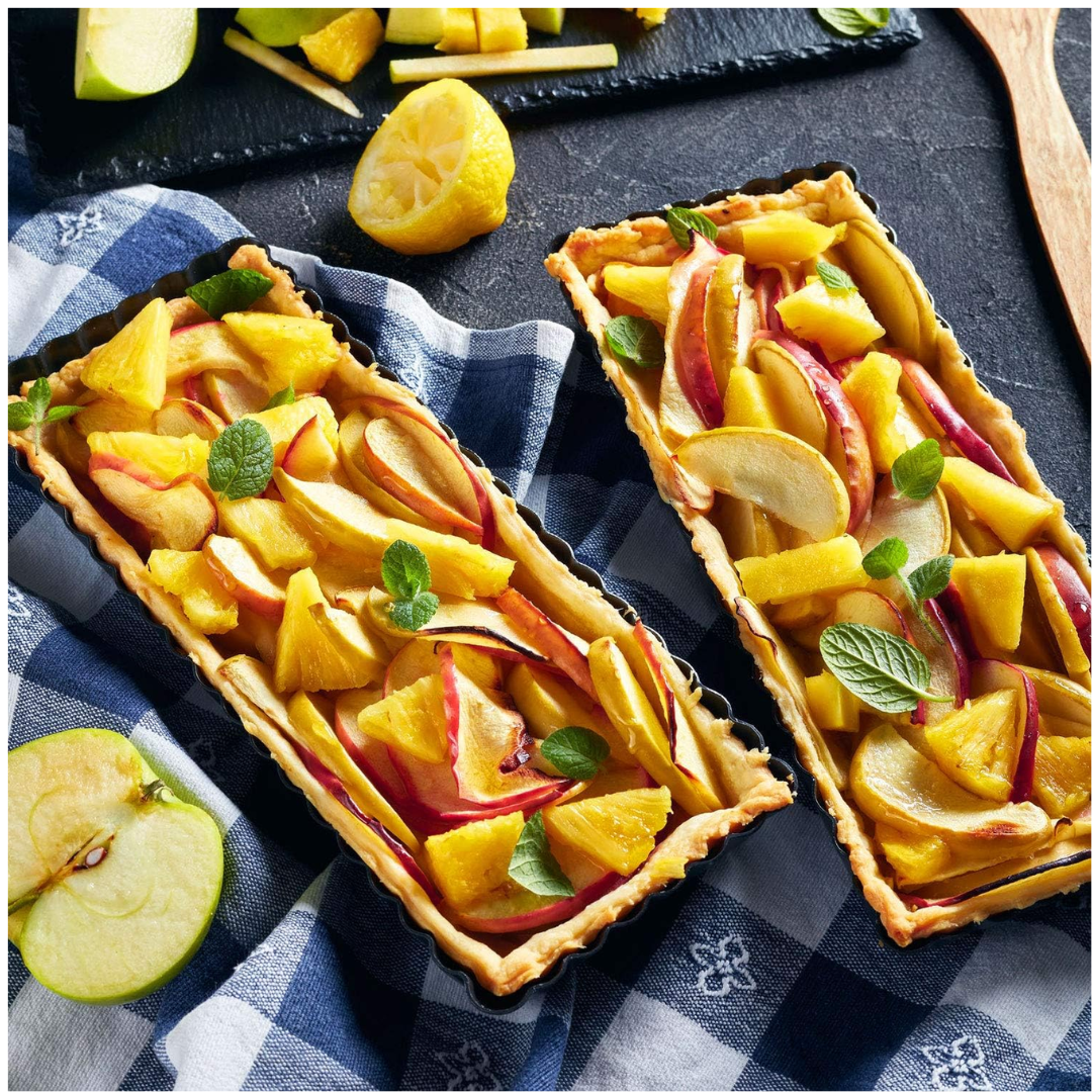 Rectangle Pie Colour In Non stick pie mould rectangle shape 35 cm*10cm*2.5cm – Bakers Fantasy