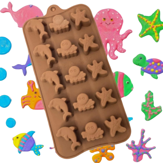 Silicon water animals shape chocolate mould