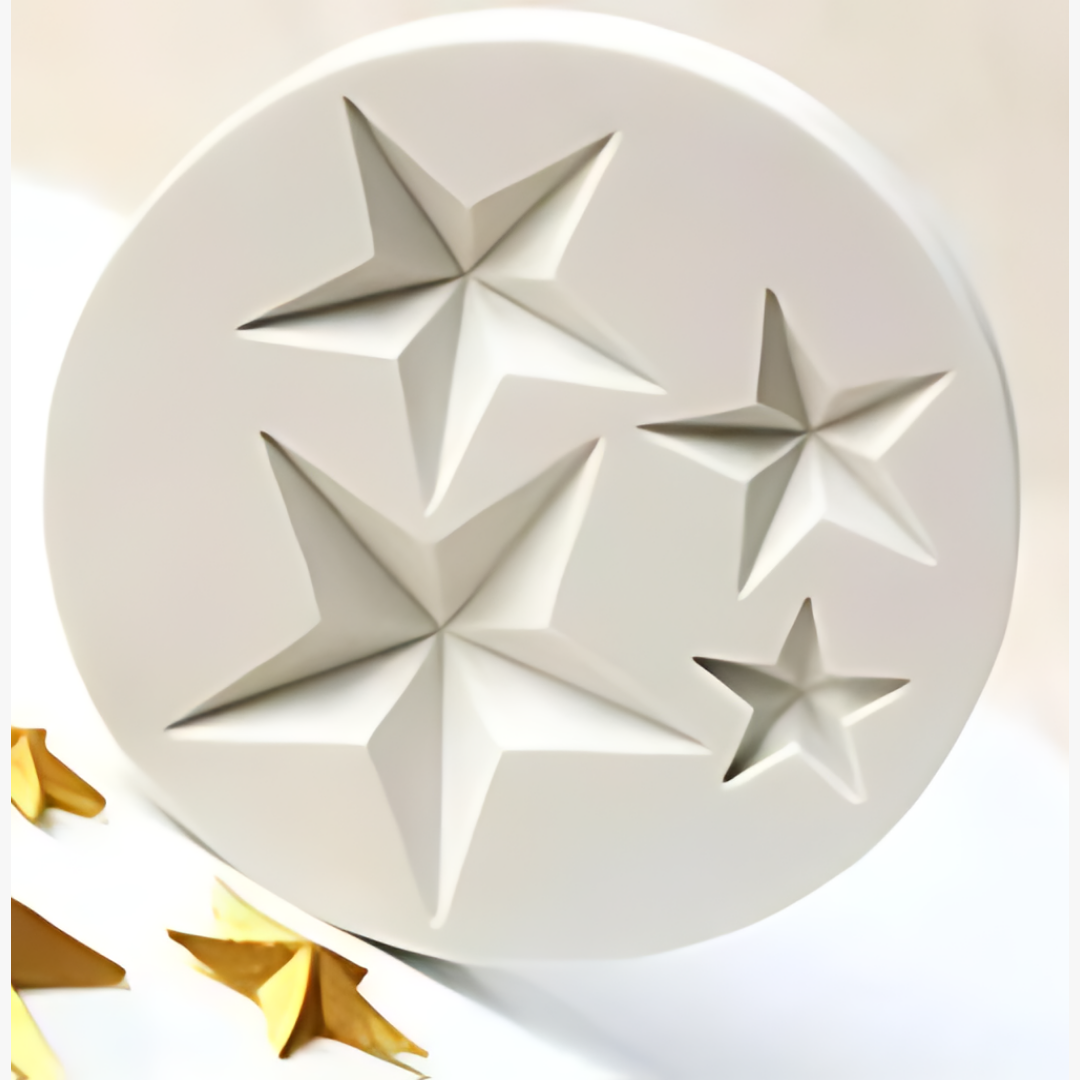 Silicon 3d star shape fondant mould