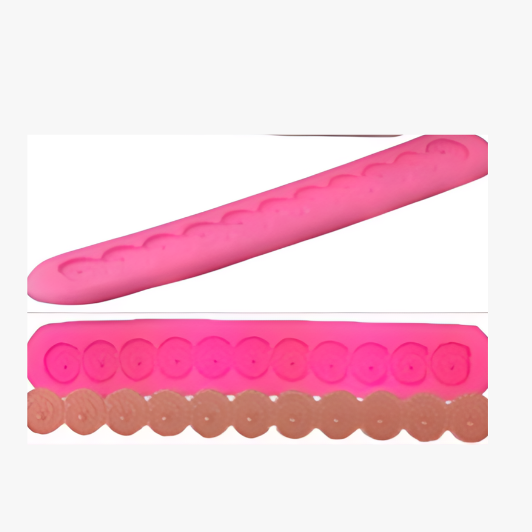 Silicon beads lace fondant mould