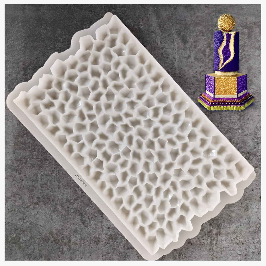 Silicon beautiful diamond shape lace fondant mould