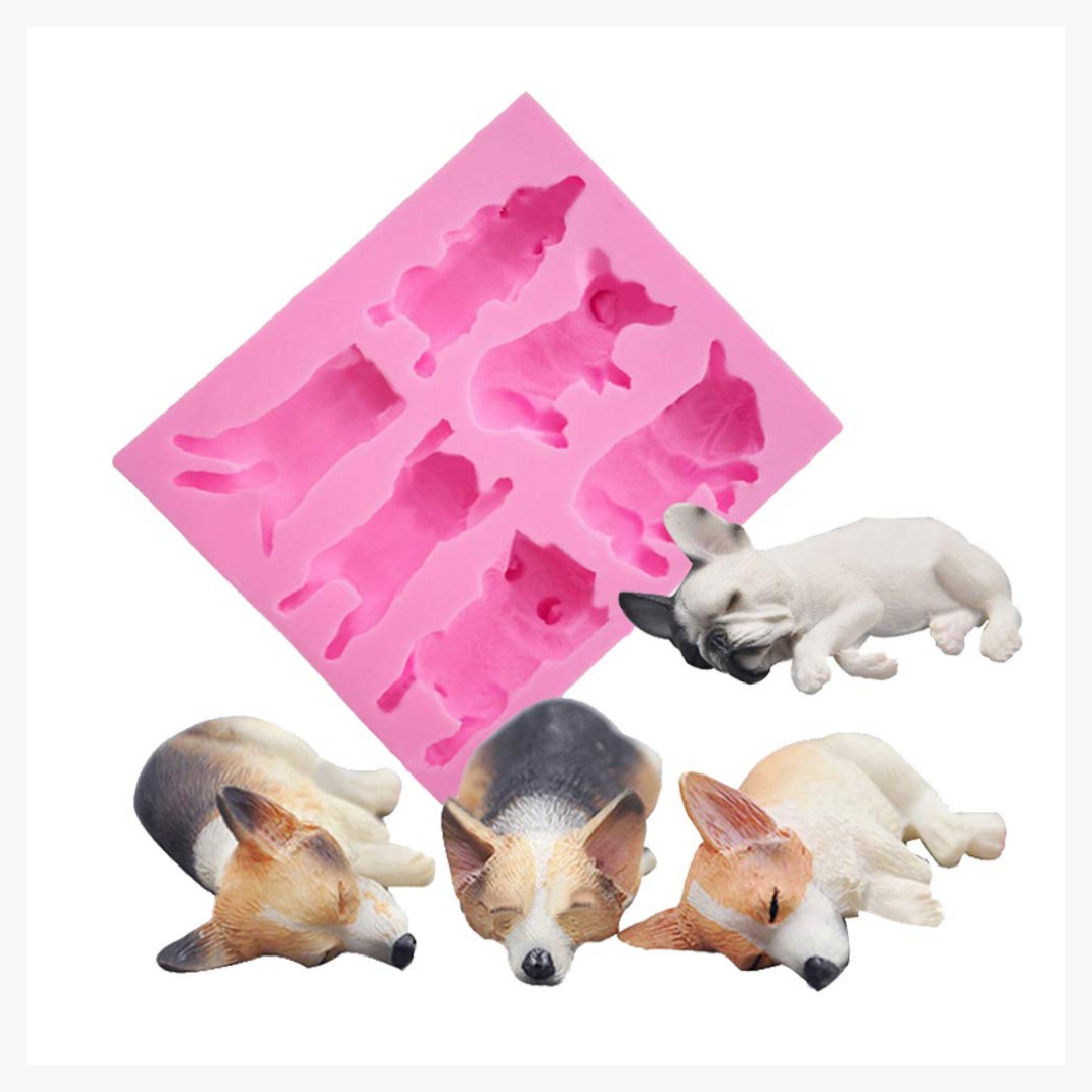 Silicon pet dog shape fondant mould