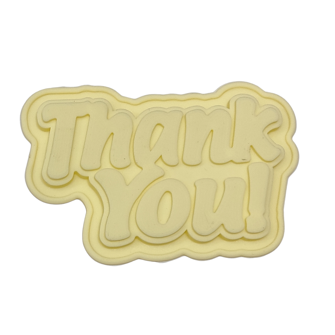 Silicon thank you shape chocolate mould